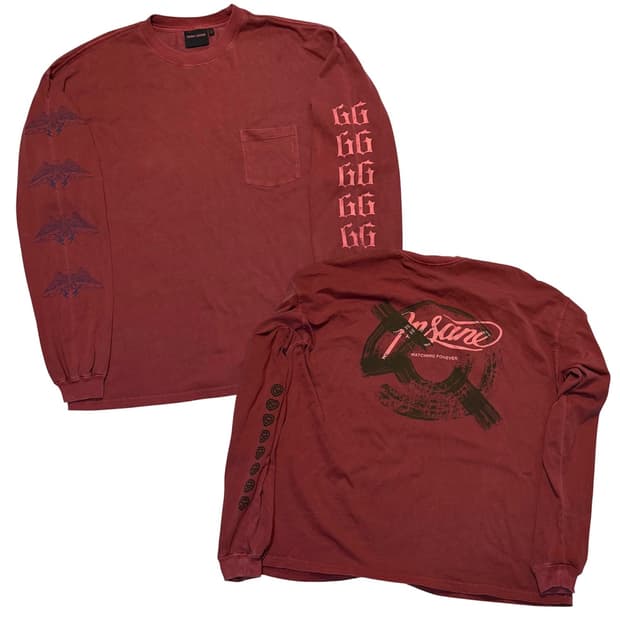 인세인개러지 가먼트다잉 롱슬리브 버건디