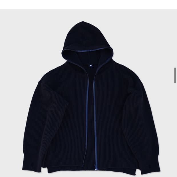 리스펙트 울 블렌드 니트 집업 L