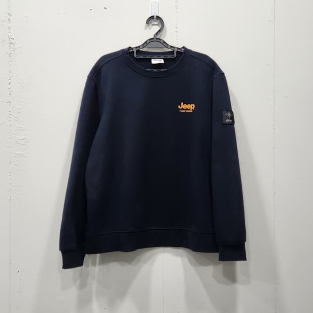 Jeep 네이비 기모 맨투맨 티셔츠 남성 110 XXL