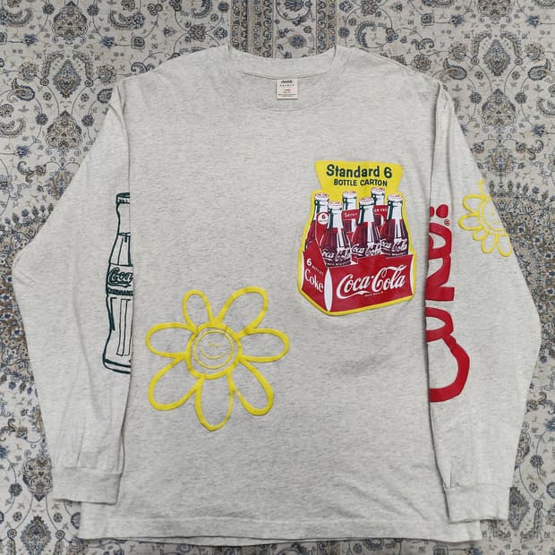 PACSUN X 코카콜라 프린팅 긴팔 티셔츠 L