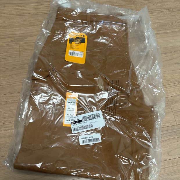 40x32 칼하트 더블니 B01 브라운 키펜터 워크웨어