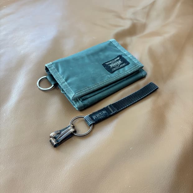 PORTER 포터 캡슐 폴딩 월렛 지갑 카키 그린 (스트랩 포함)