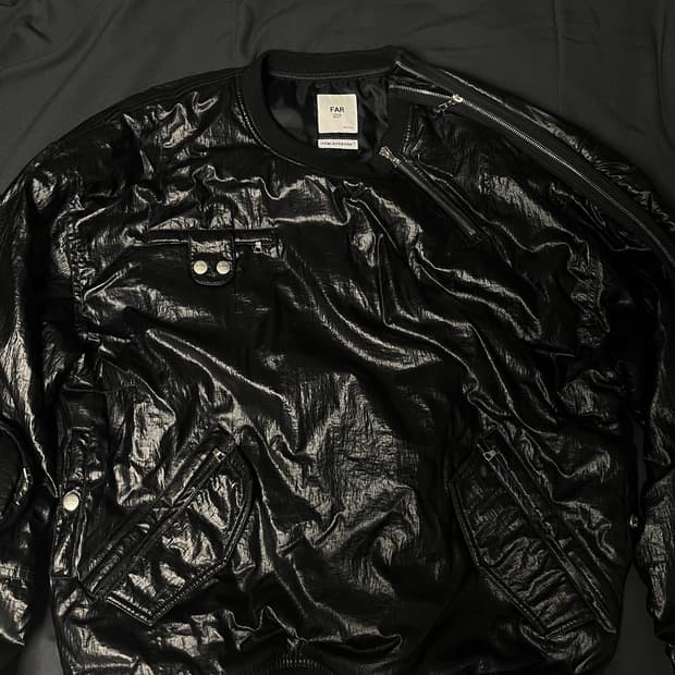 파아카이브 x 아이템룩 텍스처레더 풀오버 한정판 size S
