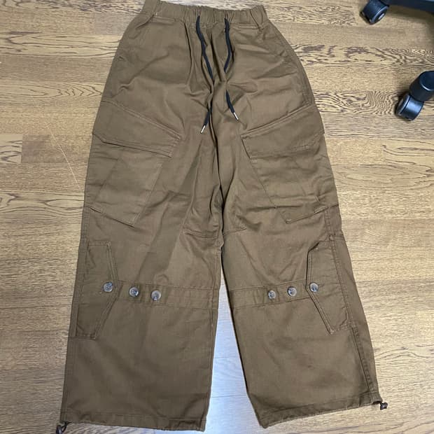 MP 마이피플 카키 브라운 카고 와이드 팬츠  os 
