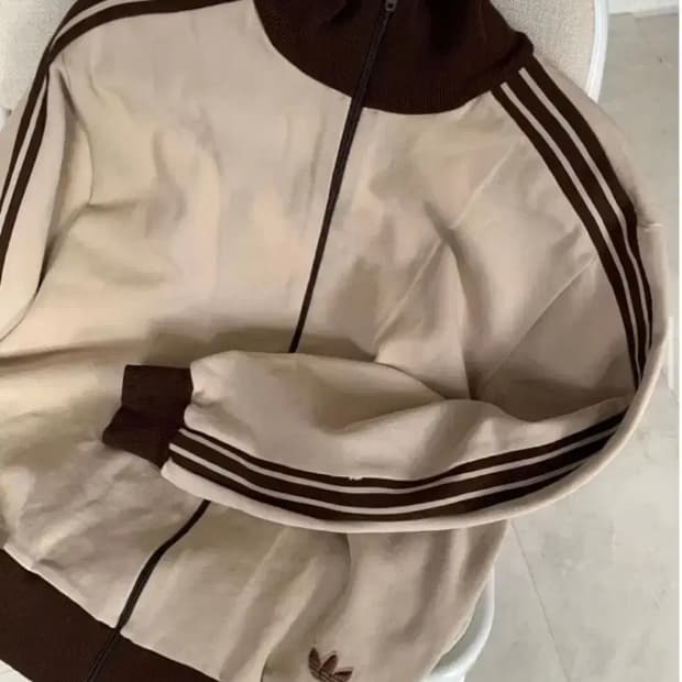 아디다스 베이지 초코브라운 져지