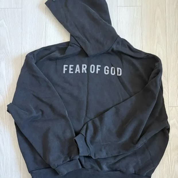 [xL] FEAR OF GOD 로고 패치 코튼 후드