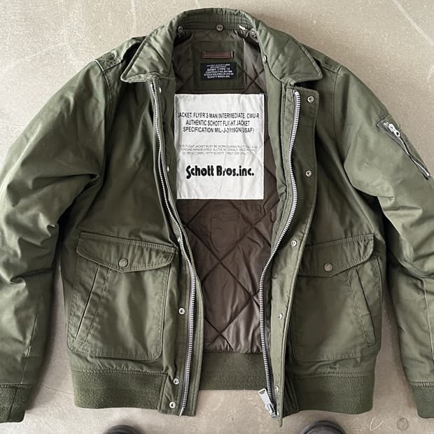 Schott 쇼트 nyc cwu 플라이트 자켓