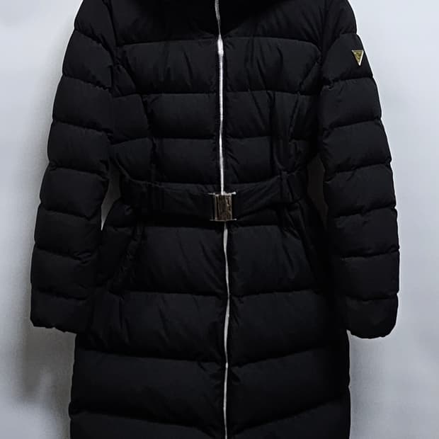 게스 덕다운 벨티드 롱패딩 M