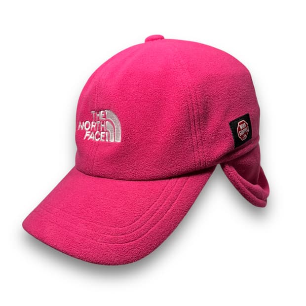 노스페이스 코랄 핑크 윈드스토퍼 이어플랩 플리스 볼캡