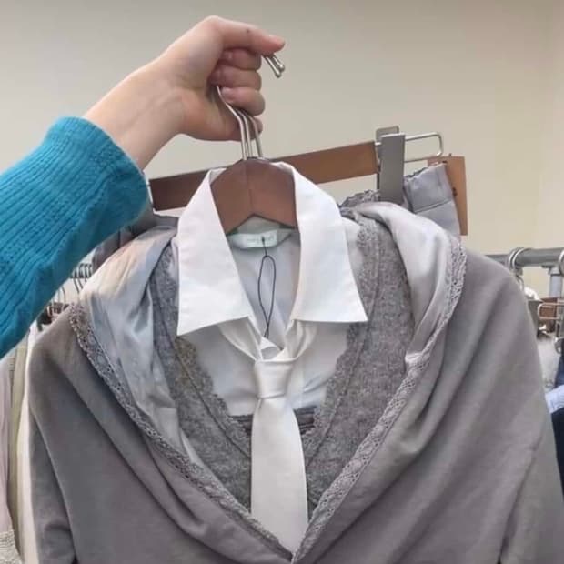 회색 니혼진셋 네이비 니혼진셋