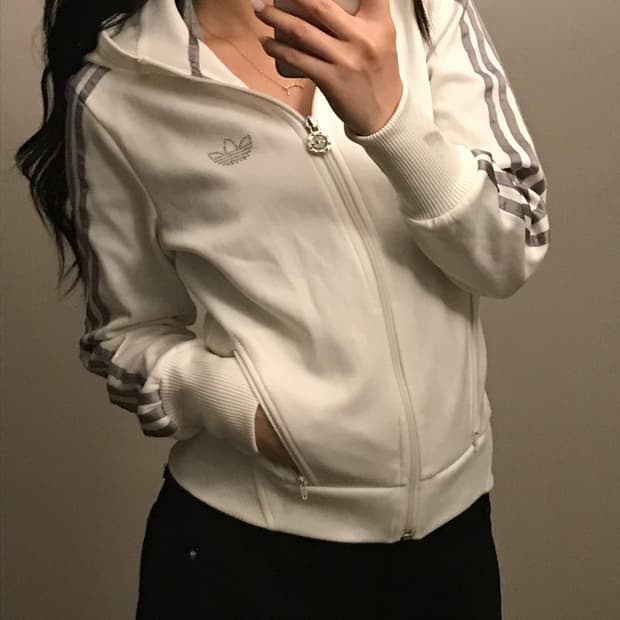대장 아디다스 글리터 큐빅 후드집업 후디 자켓
