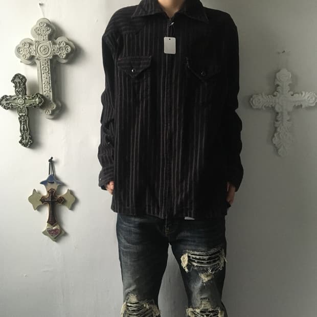 Pattern shirt zip up