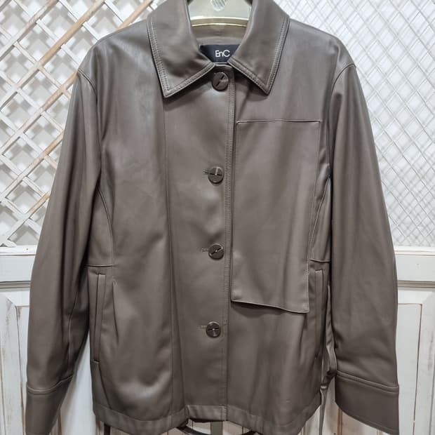 Enc 합성가죽 자켓 (C682