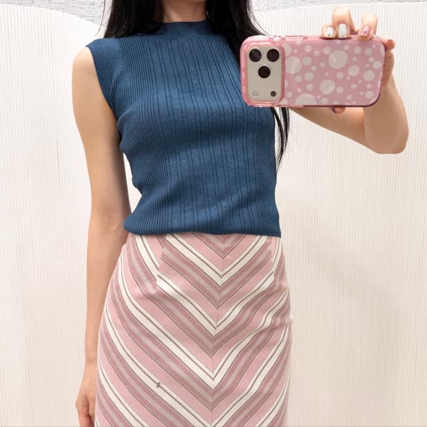 Glitter midnight rib knit