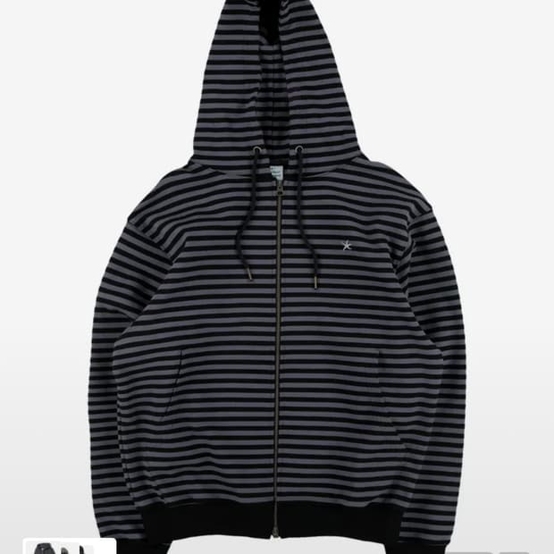 택포) 더콜디스트모먼트 TCM 스트레이프 후드집업 차콜 s사이즈