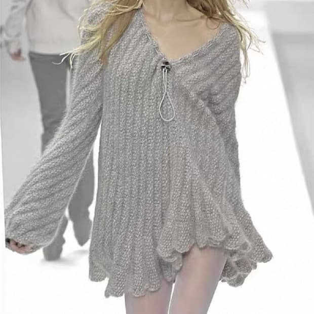 빈티지 그레이 니트 원피스