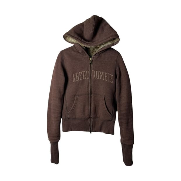 [A&F] 아베크롬비 로고 울프죠 후드집업