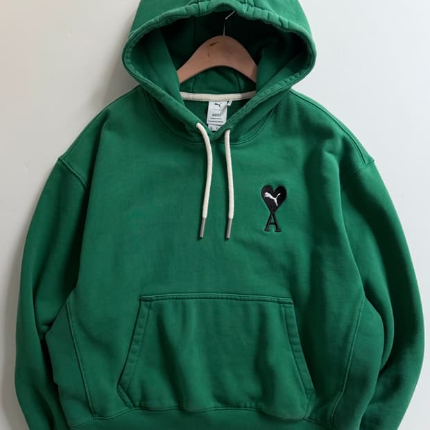 Ami x Puma 아미 x 퓨마 후드티 베르단트그린 컬러