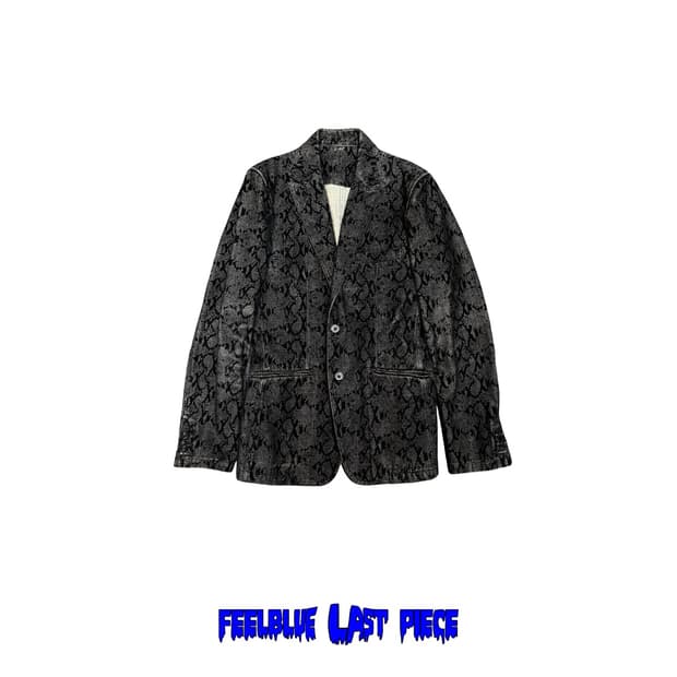 Velvet Python Overlay Denim Jacket 