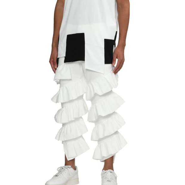 새상품 꼼데가르송옴므플러스 트위스트 크롭팬츠 S/M