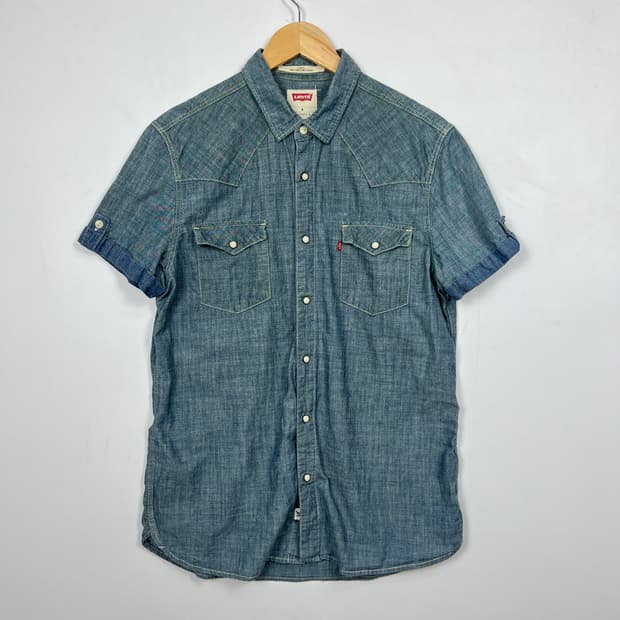 Levis 리바이스 샴브레이 웨스턴 반팔 셔츠