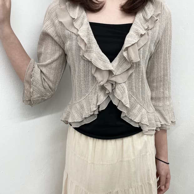 로사체리 모카 프릴 볼레로