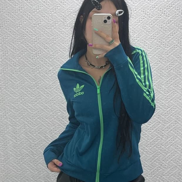 아디다스 Y2K 피스타치오 민트 져지 집업 100 C06998