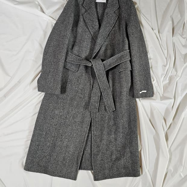 모어댄예스터데이 클래식 헤링본 핸드메이드 롱코트