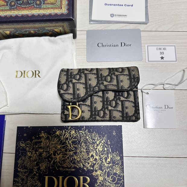 christian dior 디올 오블리크 새들 지갑