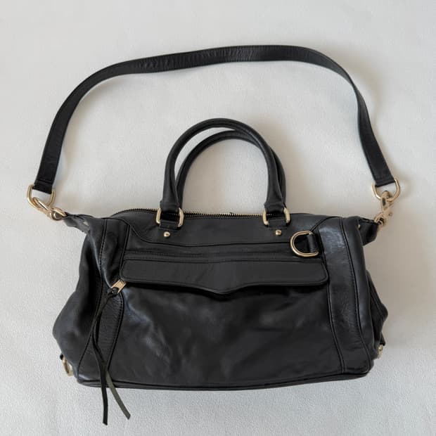 Pre owned 레더 토트 크로스백