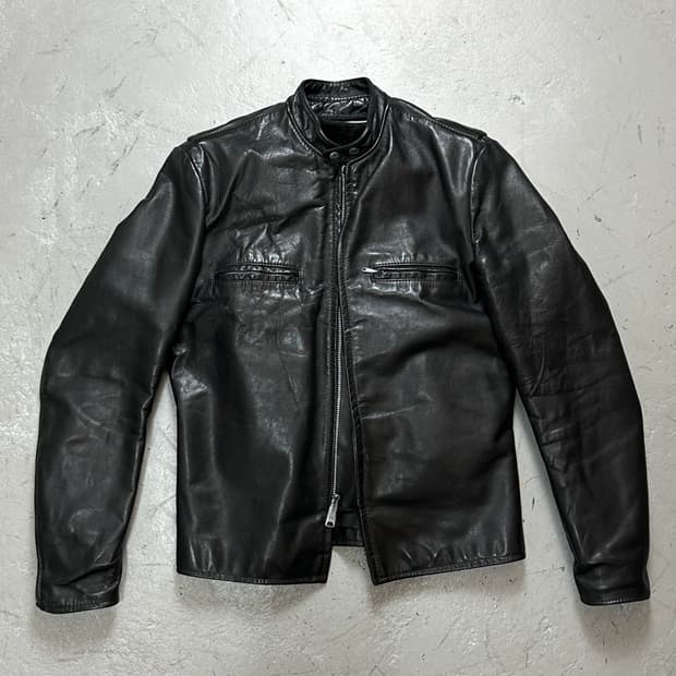 80's 브룩스 레더 카페레이서 자켓 빈티지 레더 자켓