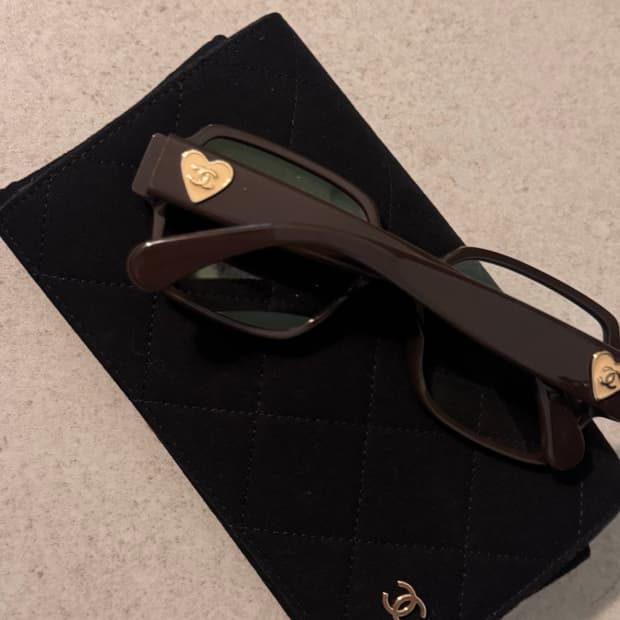 샤넬 안경 CC로고 스퀘어 브라운