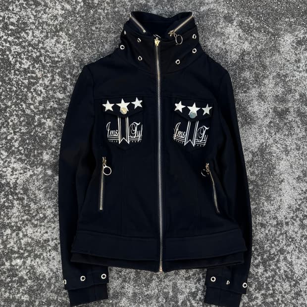 Black Star Zip Up Jacket