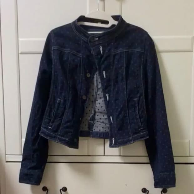 모리걸 도트 청자켓 판매