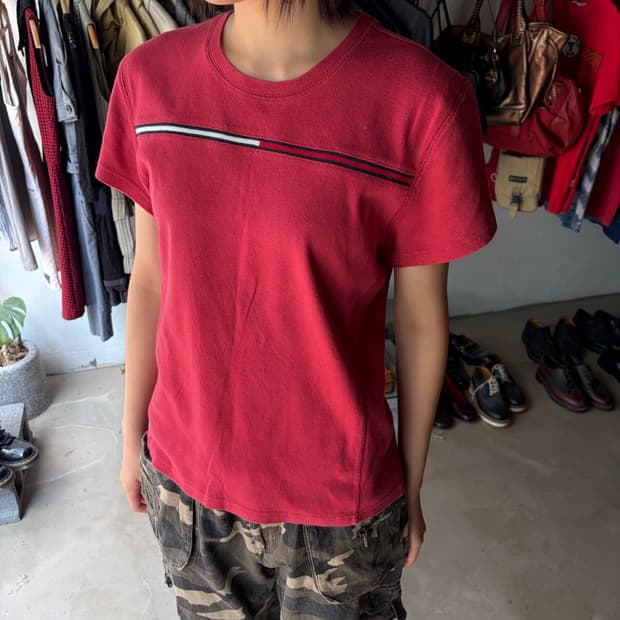 Tommy hilfiger 레드 티셔츠 XL