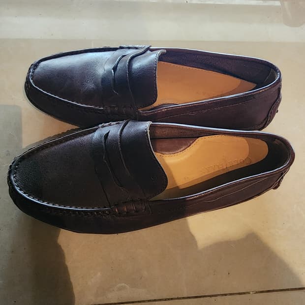 Cole Haan 콜한 브라운 가죽 로퍼 팜. 9.5(275~280)구두