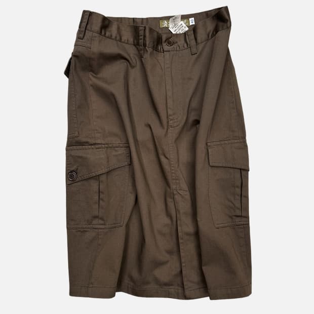 brown cargo pocket skirt