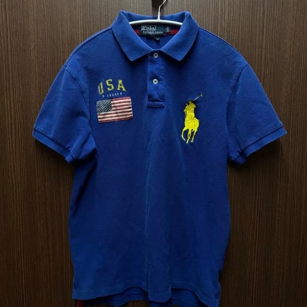 폴로 빅포니 반팔 카라티 성조기 m (배송비포함)