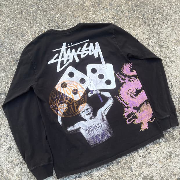 스투시 스트라이크 피그먼트 다이드 롱슬리브