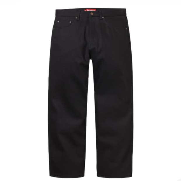 슈프림 리지드 루즈 핏 셀비지 진 블랙 25FW 30