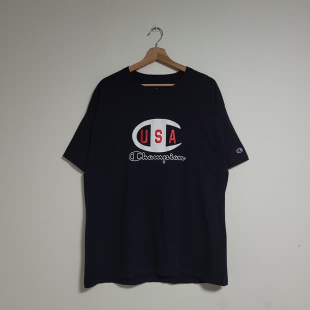 (XL) 챔피온 USA 반팔 티셔츠 빅로고