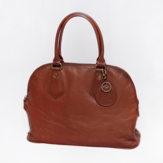몽삭 (Monsac) 이태리 바게타 레더 라운드돔 토트백.브리프케이스
