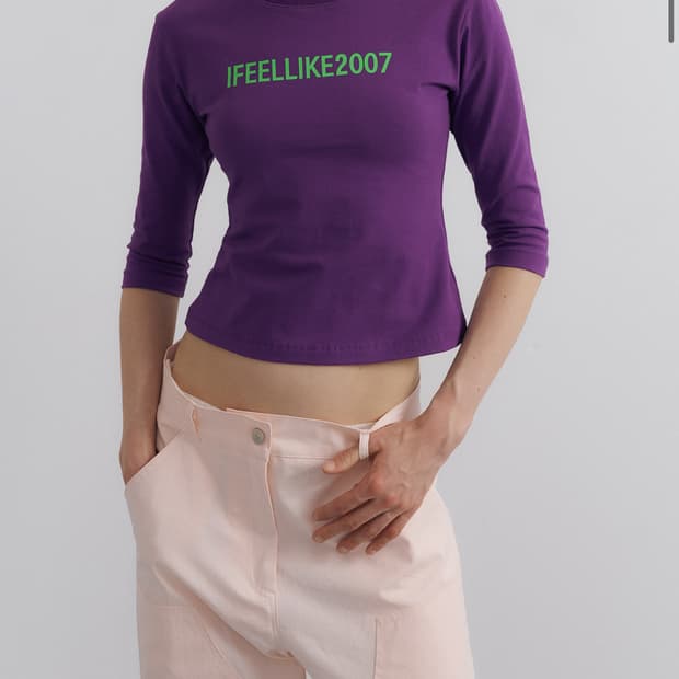Like 3/4 Sleeve T-shirts_Purple
