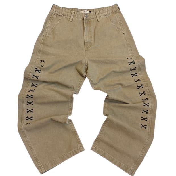 [1 size] 아오이로 더 데스 오프 크롬 워크 팬츠 VTG 탄