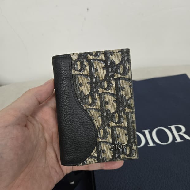 [보증서 정품]디올 오블리크 투톤 오거나이저