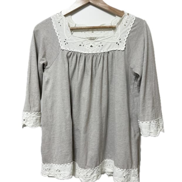 빈티지 레이스 스퀘어넥 티셔츠 블라우스 모리걸 y2k