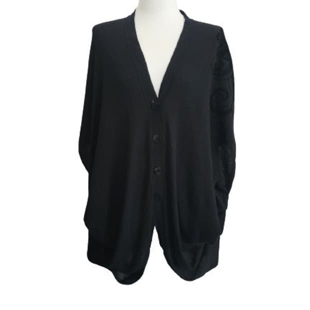 (매장판)ESCADA 에스까다 캐시미어혼방 빅플라워 롱자켓 가디건 프리
