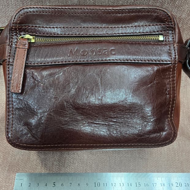 몽삭 Monsac-   앤틱스타일  가죽 미니 크로스백유니크한 디자ㅣ인