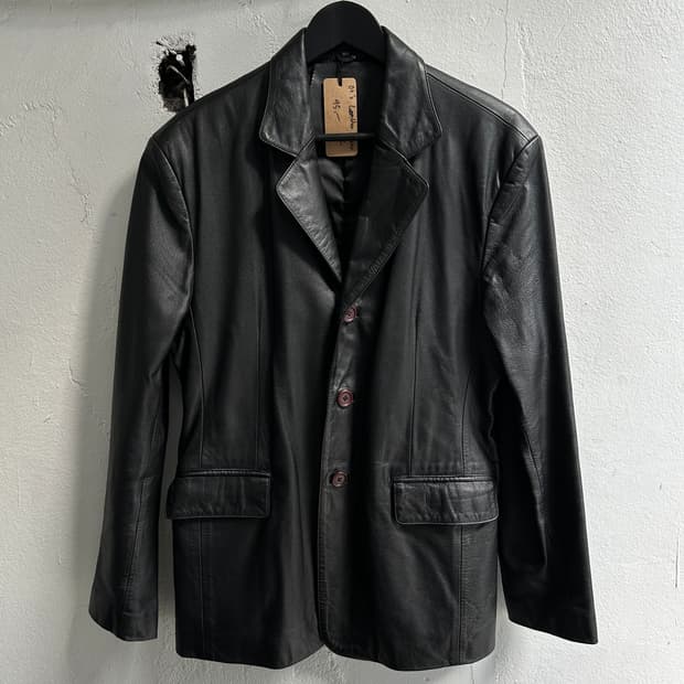 00's 레더 블레이저 가죽 자켓