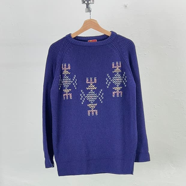 45 알피엠 바이올렛 나바호 울 니트 스웨터